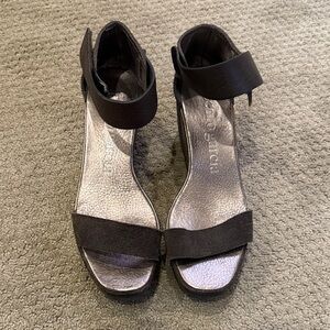 Pedro Garcia Black Ankle-Strap Heels